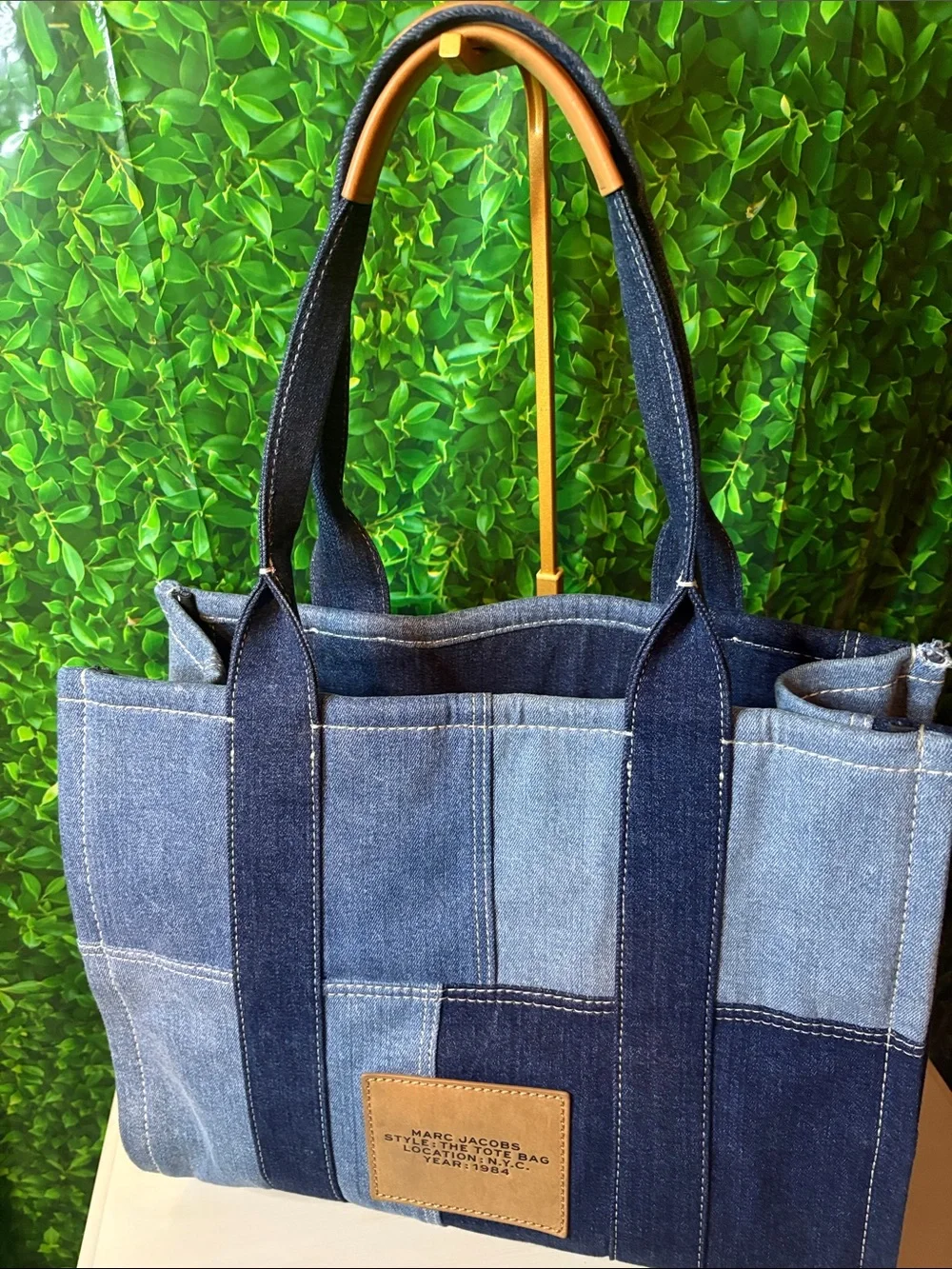 Marc Jacobs Blue Patchwork Denim Tote Bag
